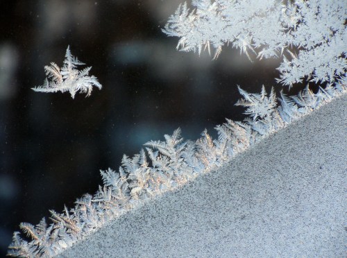 Vintern  sovrumsfönstret kr