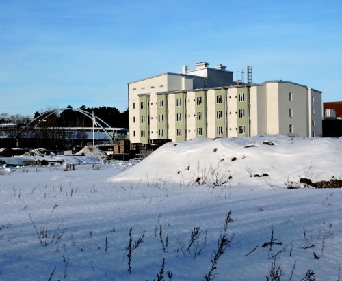 Nybygge utmed järnvägen kr