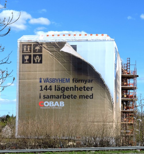 Blå husen renoveras