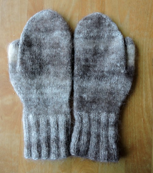 Slitna vantar av hundull